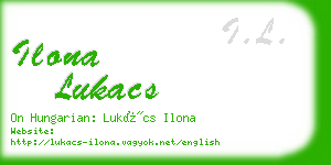 ilona lukacs business card